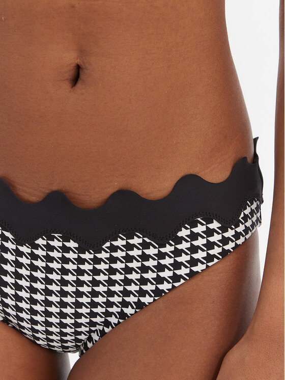 Seafolly Seafolly Dół od bikini Gia Check Ric Rac 40711-282 Czarny