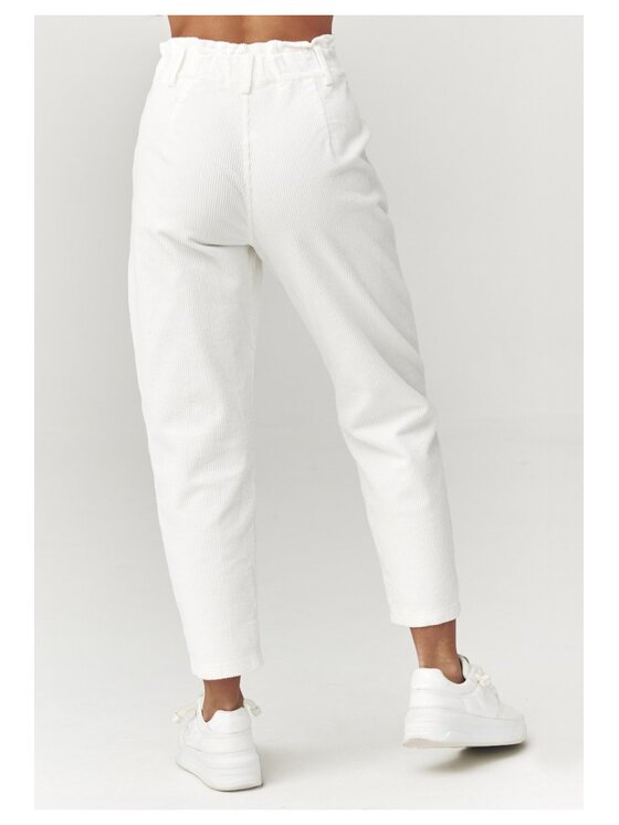 Makadamia Makadamia Jeansy C33 Écru Baggy Fit