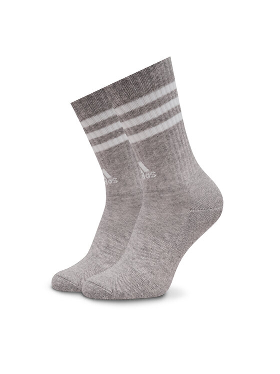 adidas adidas Дълги чорапи unisex 3-Stripes Cushioned Crew Socks 3 Pairs IC1323 Сив