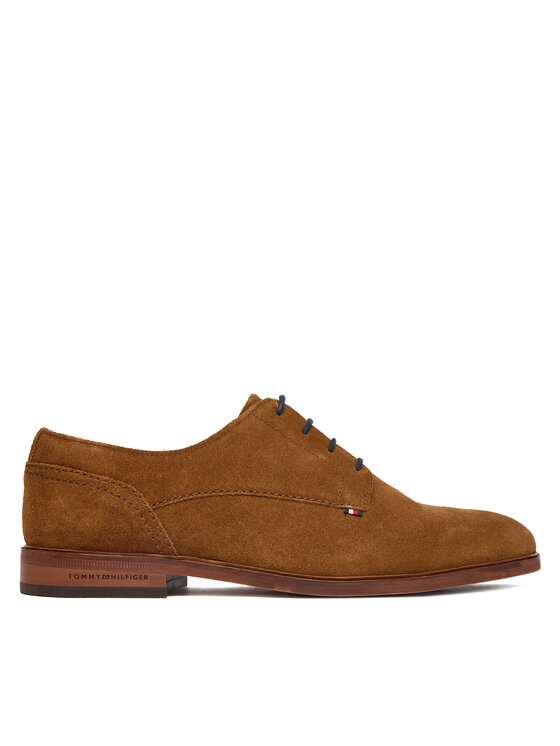 Tommy Hilfiger Tommy Hilfiger Poltopánky Hilfiger Suede Dress Shoe FM0FM05776 Hnedá