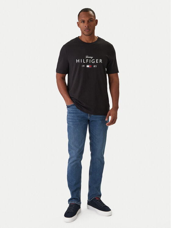 Tommy Hilfiger Tommy Hilfiger Тишърт MW0MW41455 Черен Regular Fit