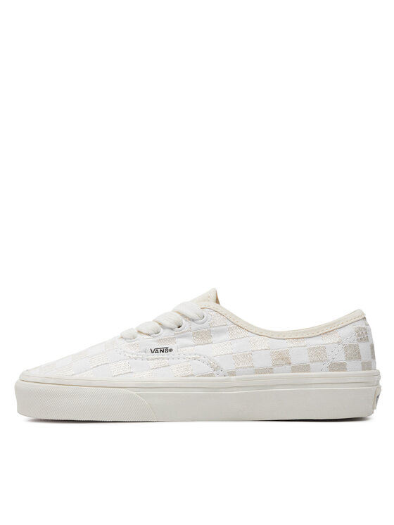 All white checkered vans online