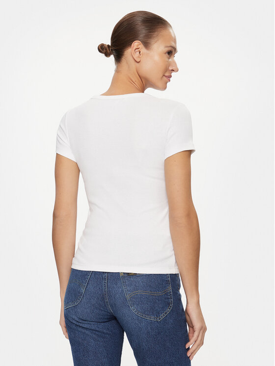 Tommy Jeans Tommy Jeans T-Shirt Essential DW0DW17385 Biały Slim Fit