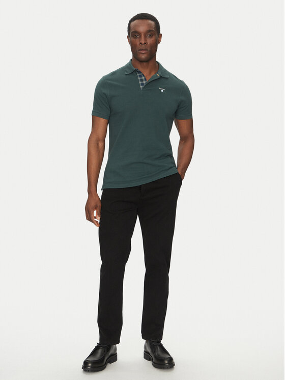 Barbour Barbour Тениска с яка и копчета Tartan MML0012GN89 Зелен Regular Fit