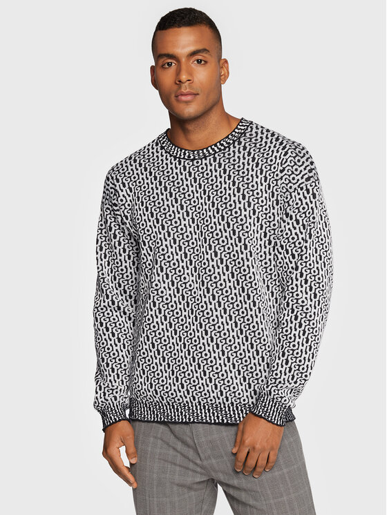 Hugo Sweter Sugor 50471671 Czarny Relaxed Fit | Modivo.pl