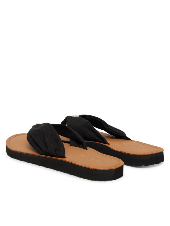 Tommy Hilfiger Tommy Hilfiger Japonki Th Ltr Footbed Summer Sandal FW0FW09194 Czarny