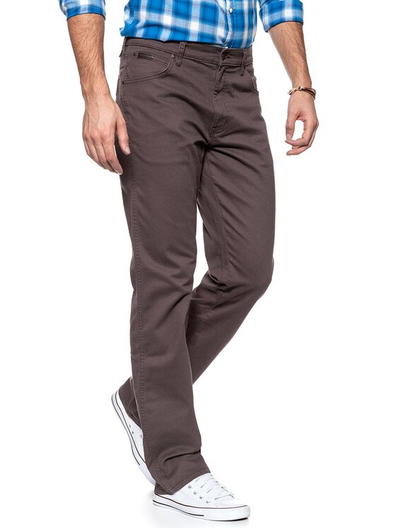 Wrangler Wrangler Pantaloni di tessuto TEXAS Marrone Straight Fit