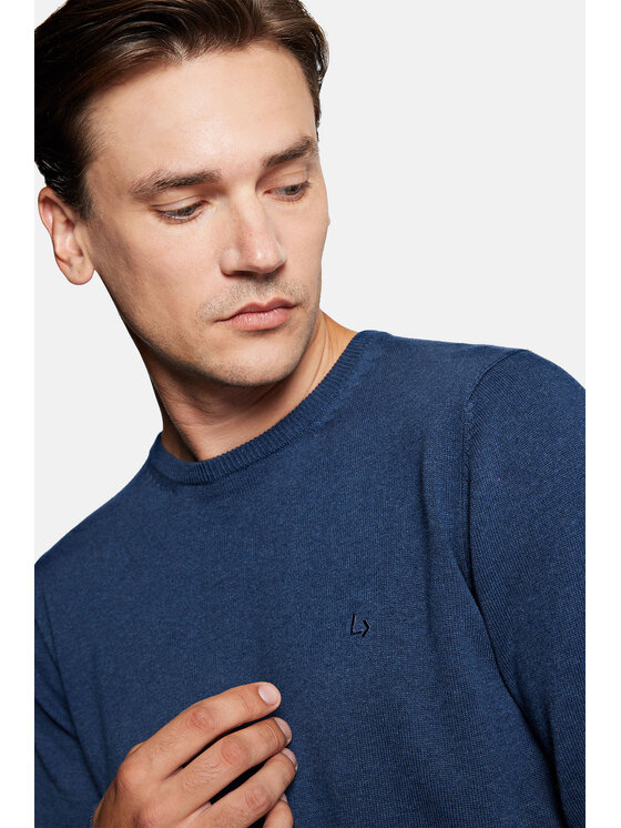 Lancerto Lancerto Sweter Morey SW073223000019 Granatowy Regular Fit