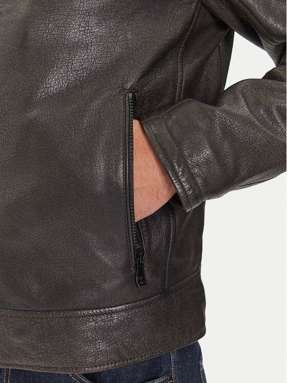 JOOP! JOOP! Lederjacke Cleary 80000863 Grau Regular Fit