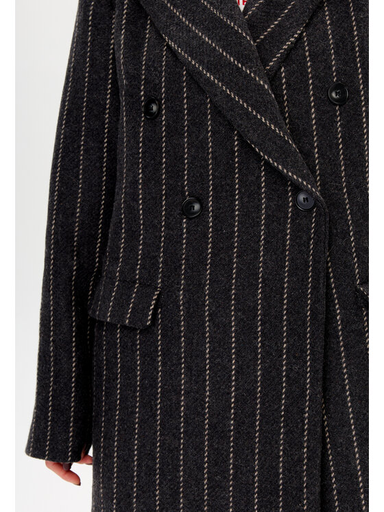 Mirons Mirons Płaszcz przejściowy Soft Czarny Oversize