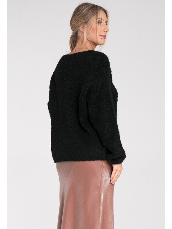 FIGL FIGL Sweter M1108 Czarny Classic Fit