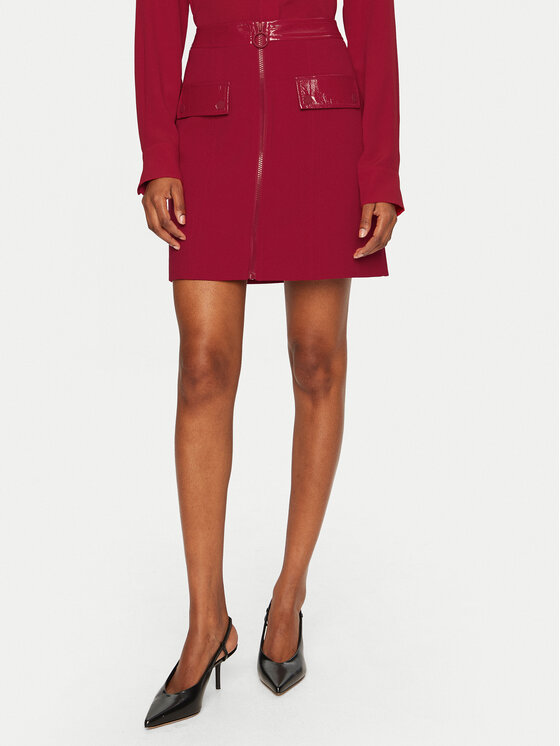 Morgan Minigonna 242-JKAMI Rosso Slim Fit, taglia : 34