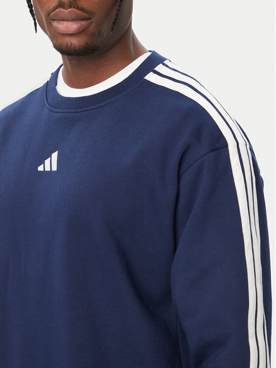 adidas adidas Mikina Essentials 3-Stripes Fleece KY4163 Modrá Regular Fit