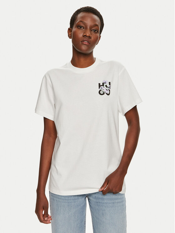HUGO Hugo T-Shirt Vintage 50520307 Écru Relaxed Fit
