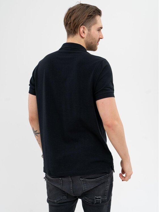 Jigga Wear Jigga Wear Polo Koszulka Polo Z Krótkim Rękawem Męska Czarna Jigga Wear Classic 3XL Czarny Regular Fit