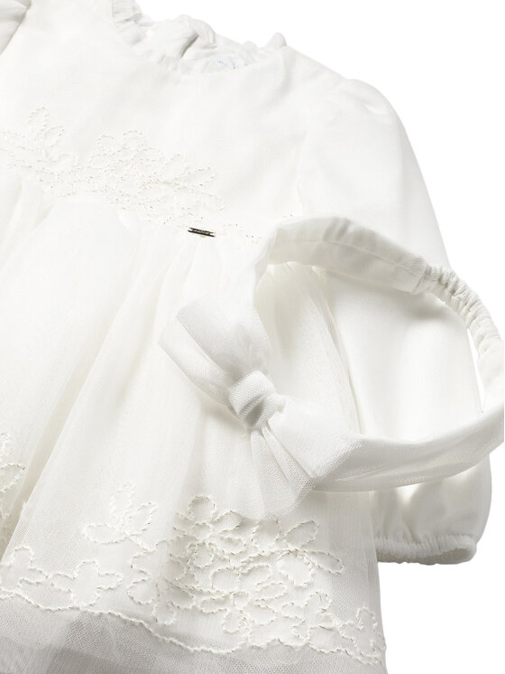 Mayoral Mayoral Sukienka elegancka 2902 Écru Regular Fit
