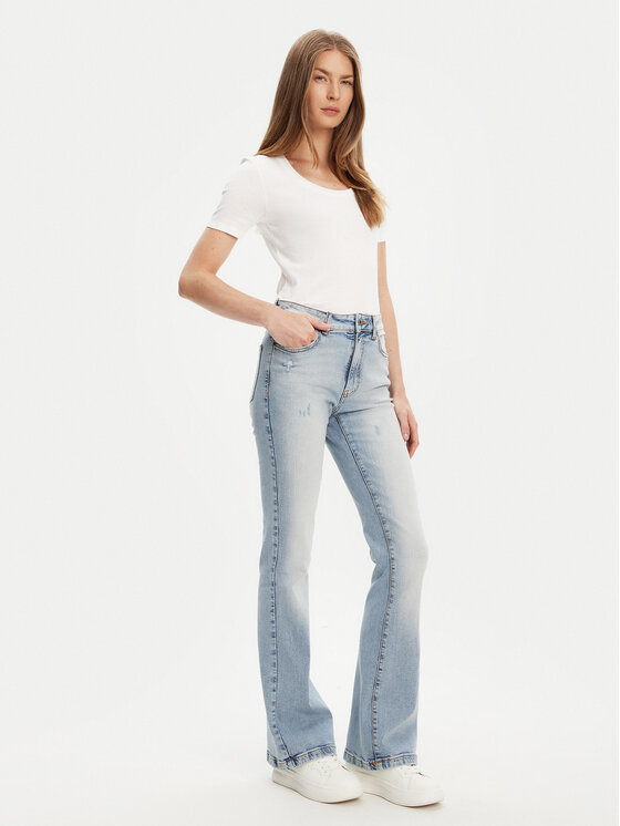 United Colors Of Benetton United Colors Of Benetton Majica 3GA2D1066 Bela Slim Fit