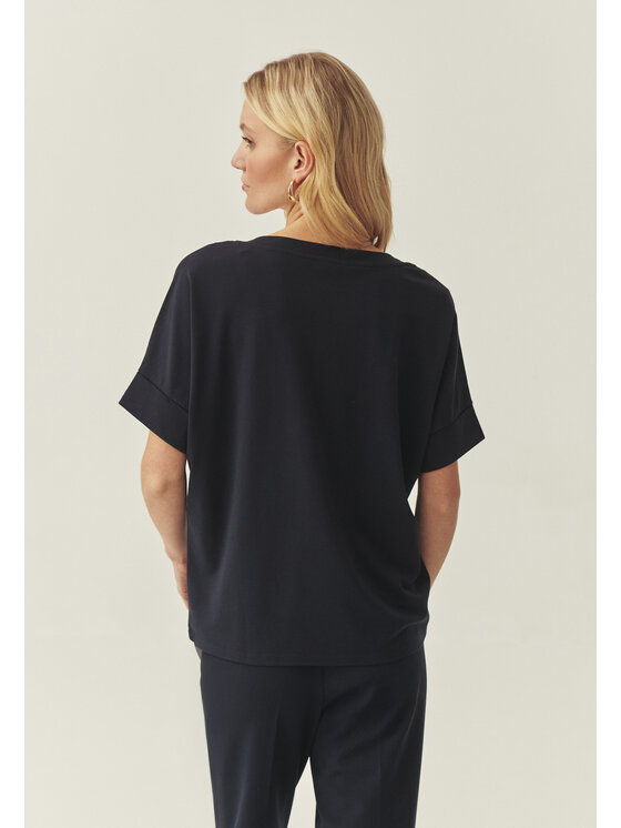 TATUUM Tatuum Blúzka BOW Tmavomodrá Loose Fit