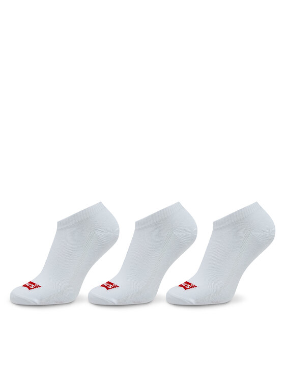 Moraj - Kurze gestreifte Damensocken mit Stickerei, weiß 3