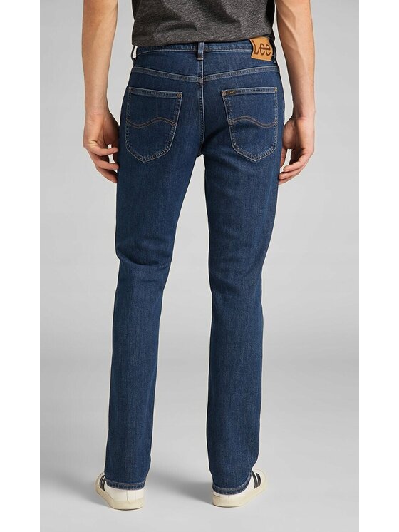 Lee Lee Jeansy Brooklyn Straight Niebieski Regular Fit