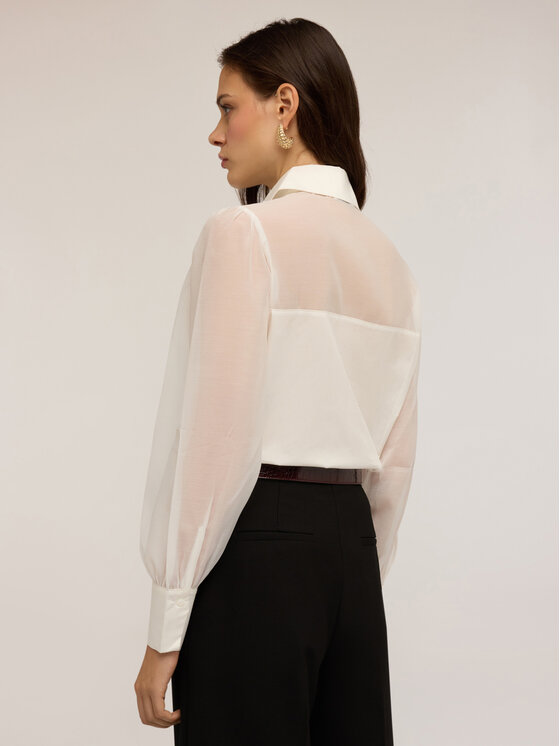 Motivi Motivi Camicia 5261Q000851N011 Bianco Regular Fit