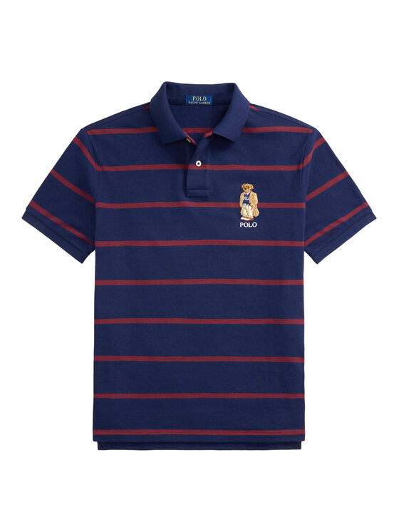 Polo Ralph Lauren Polo Ralph Lauren Polo majica 710971839001 Mornarsko modra Custom Slim Fit