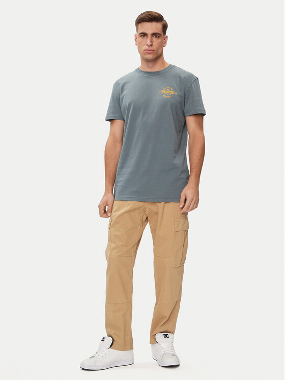 DC Shoes DC Shoes Tričko Chain Gang Tss ADYZT05348 Sivá Regular Fit