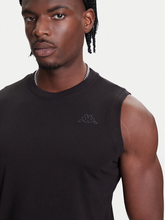 Kappa Kappa Tank top Logo Corpo Cadwal 303HZB0 Čierna Regular Fit