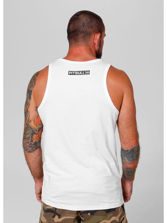 PITBULL PITBULL Tank top Tank Biały Regular Fit