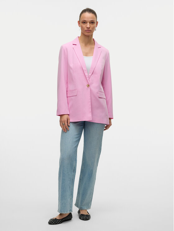 Vero Moda Vero Moda Marynarka Nila 10320915 Różowy Slim Fit