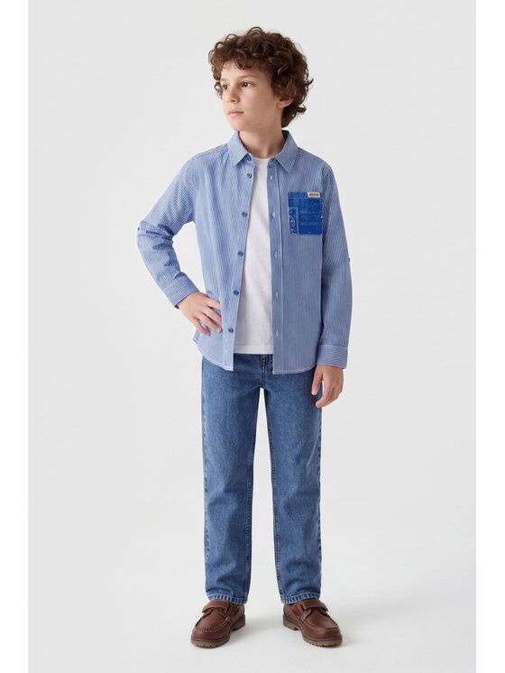 Guess Kids Guess Kids T-Shirt 183822 Modrá Classic Fit