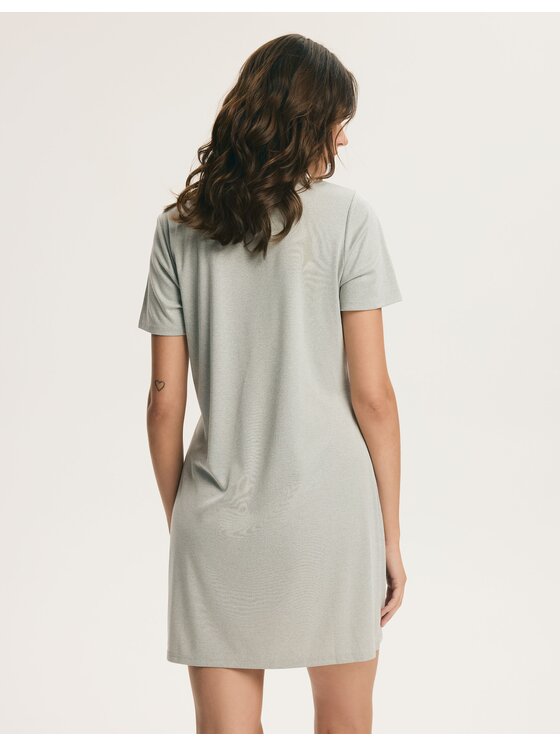 Esotiq Esotiq Koszula nocna 45999 Szary Regular Fit