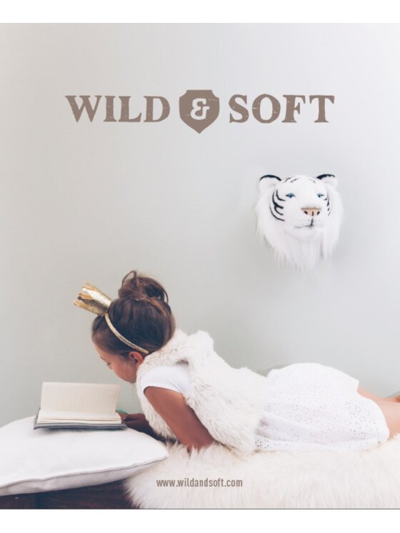 Wild&Soft Wild&Soft Dekoracja ścienna Trofeum biały tygrys Albert Biały