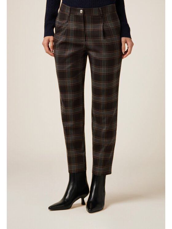 Oltre Oltre Pantaloni di tessuto P020R209053N0S3 Marrone Regular Fit