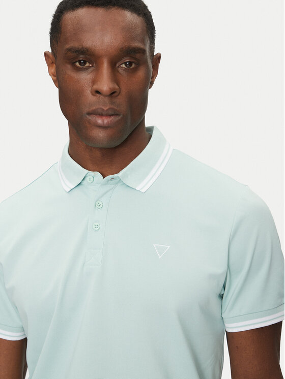Guess Guess Polo M2GP34 KARS0 Zielony Regular Fit