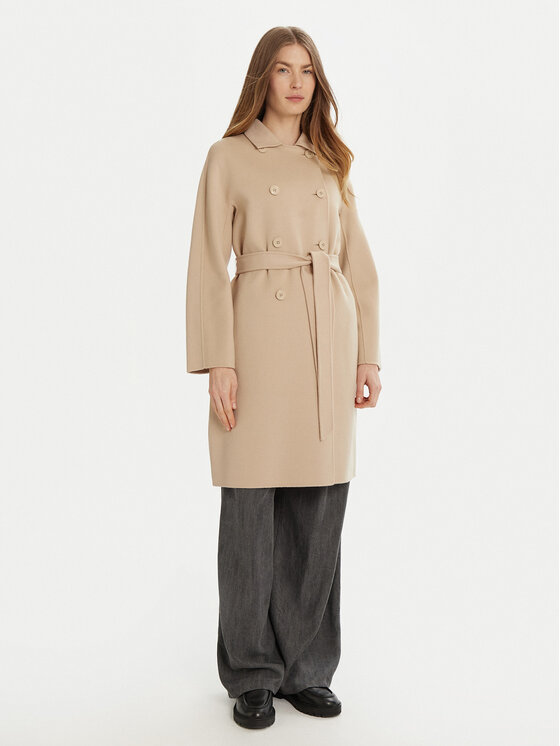 Weekend Max Mara Weekend Max Mara Gyapjú kabát Avenue 2515011021 Bézs Regular Fit