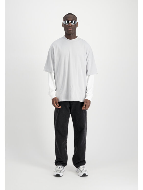 Alpha Industries Alpha Industries T-Shirt Logo Code Backprint T-Shirt Szary Relaxed Fit