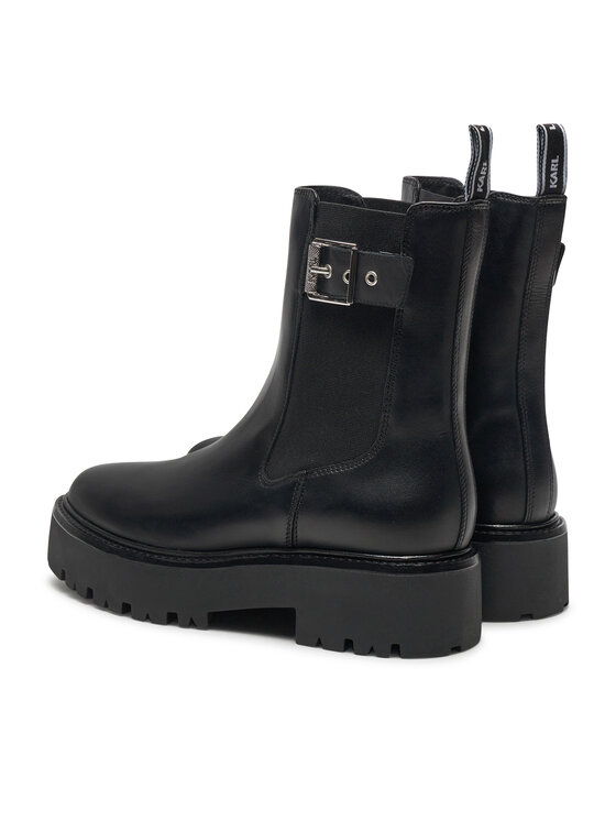 KARL LAGERFELD KARL LAGERFELD Kotníková obuv s elastickým prvkem KL43460 Černá