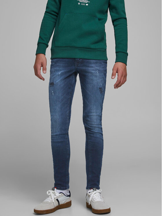 Jack&Jones Junior Džinsi Liam 12156687 Zils Skinny Fit