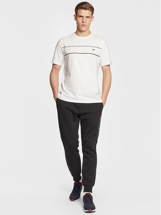 Tommy Hilfiger Tommy Hilfiger Marškinėliai Piping MW0MW28937 Balta Regular Fit
