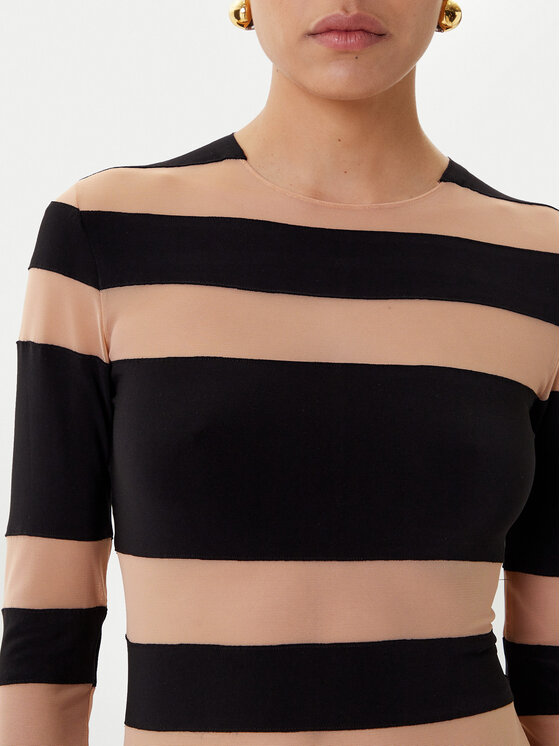 NORMA KAMALI NORMA KAMALI Sukienka wieczorowa KK3243PM808239 Czarny Slim Fit