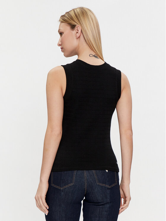 Guess Guess Μπλουζάκι Denisa W4GP09 KC790 Μαύρο Regular Fit