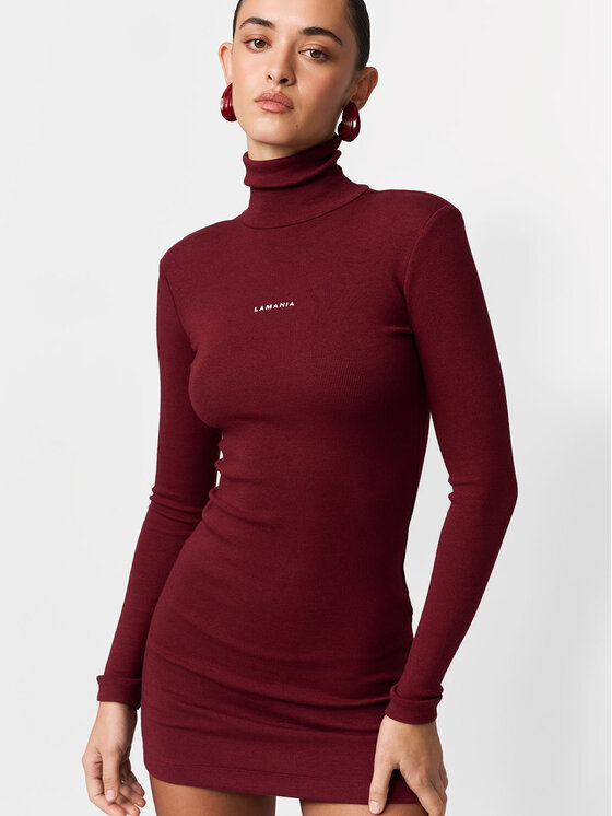 La Mania La Mania Každodenní šaty YOKO Bordó Basic Fit