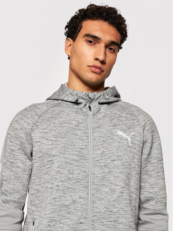 Puma Puma Bluza Evostripe 585811 Szary Slim Fit
