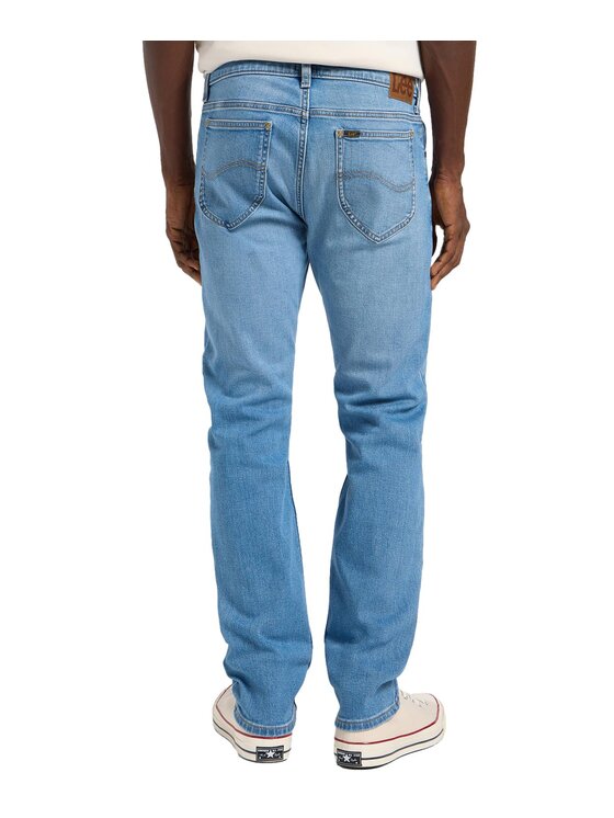 Lee Lee Jeansy 112363709 Niebieski Taper Fit