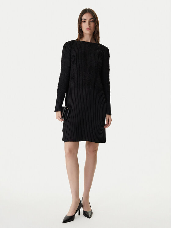 BOSS BOSS Коктейлна рокля Doppar 50552949 Черен Regular Fit