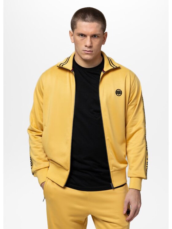 PITBULL PITBULL Bluza TAPE LOGO Żółty Regular Fit