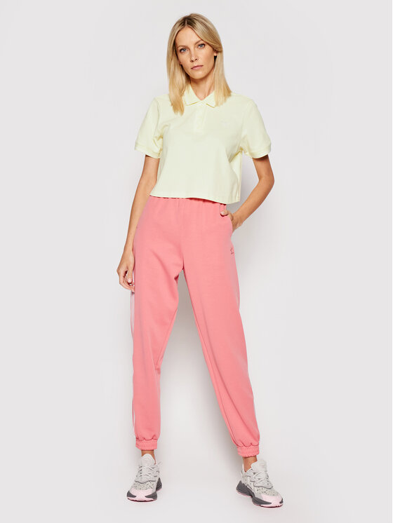 adidas adidas Тениска с яка и копчета Tennis Luxe H56469 Жълт Regular Fit