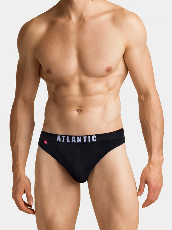 Atlantic Atlantic Komplet slipów 3MP-094-CZARNY-XXL Czarny