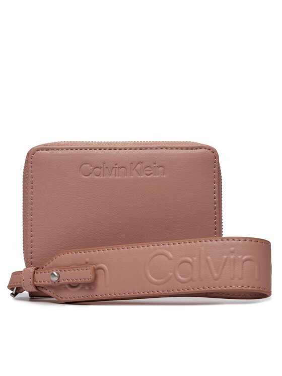 Portofel Mare de Damă Calvin Klein Gracie Wallet W/Strap Md K60K611387 Roz